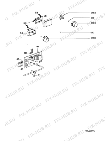 Взрыв-схема плиты (духовки) Faure FC504N1 - Схема узла Functional parts 267